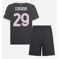 AC Milan Youssouf Fofana #29 3rd trikot Kinder 2024-25 Kurzarm (+ Kurze Hosen)